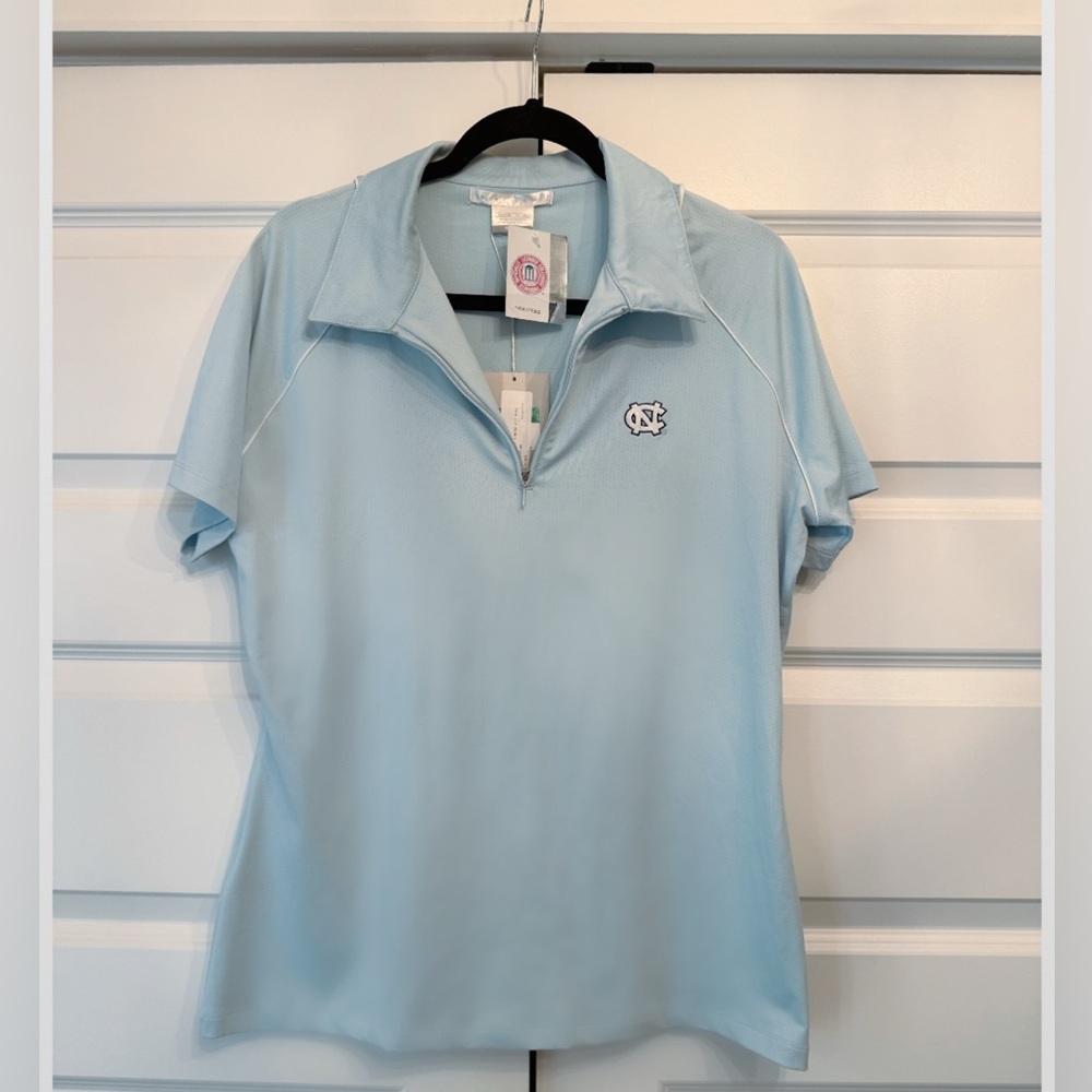 NWT NIKE GOLF DRY FIT UNC CAROLINA BLUE GOLF POLO SHIRT CHAPEL HILL UNC